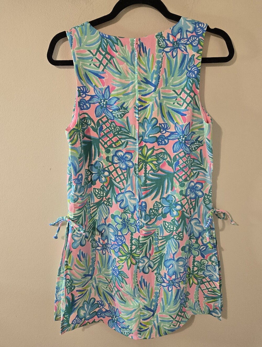 Lilly Pulitzer Donna Romper Women’s Size 6 Square Neck Coconut Row Pink Resort - Picture 4 of 6